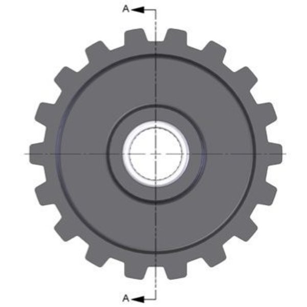 Brewer Machine And Gear Timing Belt Idler, H, 16 Teeth, Needle bearing, 1" bore 16H1-F